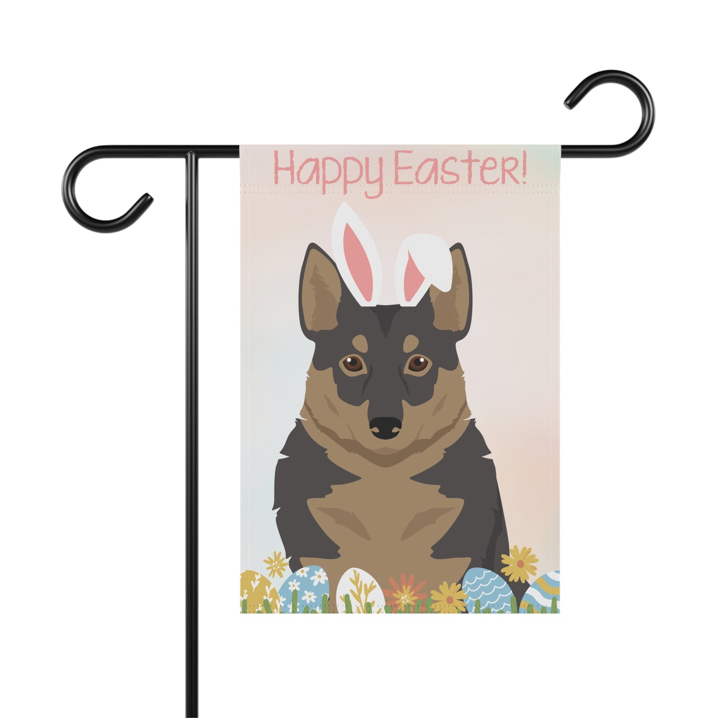 Swedish Vallhund Dog Happy Easter Garden Flag