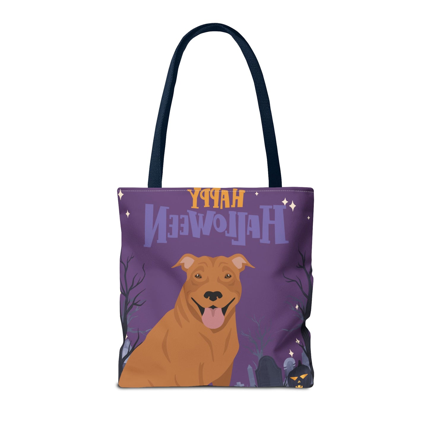 Pit Bull Dog Happy Halloween Tote Bag 16x16