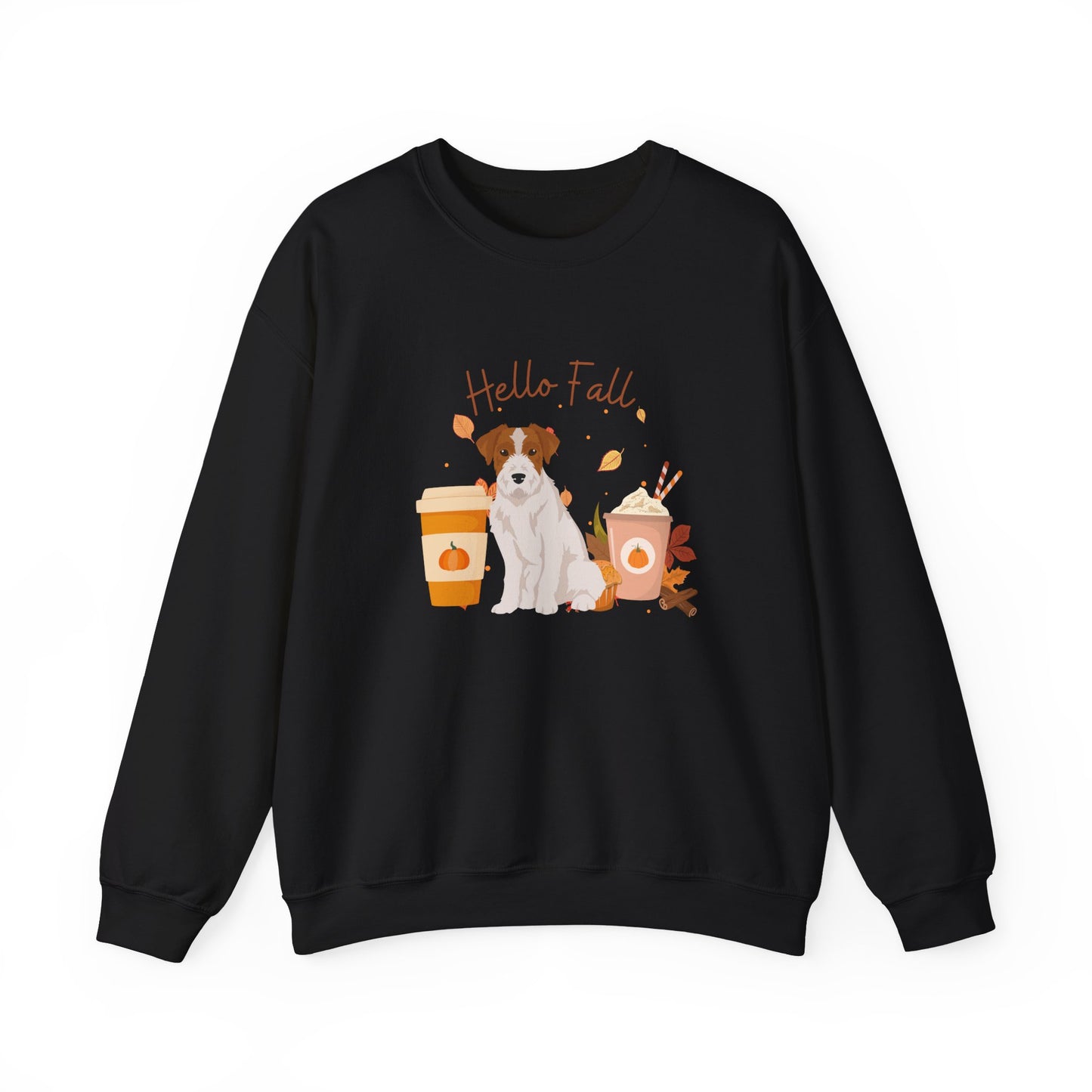 Jack Russell Terrier Dog Fall Halloween Unisex Heavy Blend Crewneck Sweatshirt