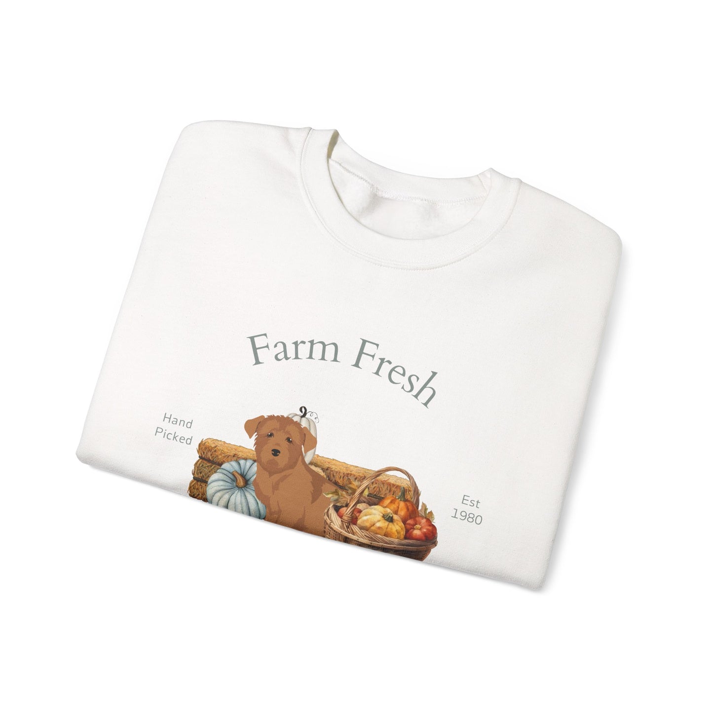 Glen Of Imaal Dog Fall Farm Fresh Unisex Heavy Blend Crewneck Sweatshirt