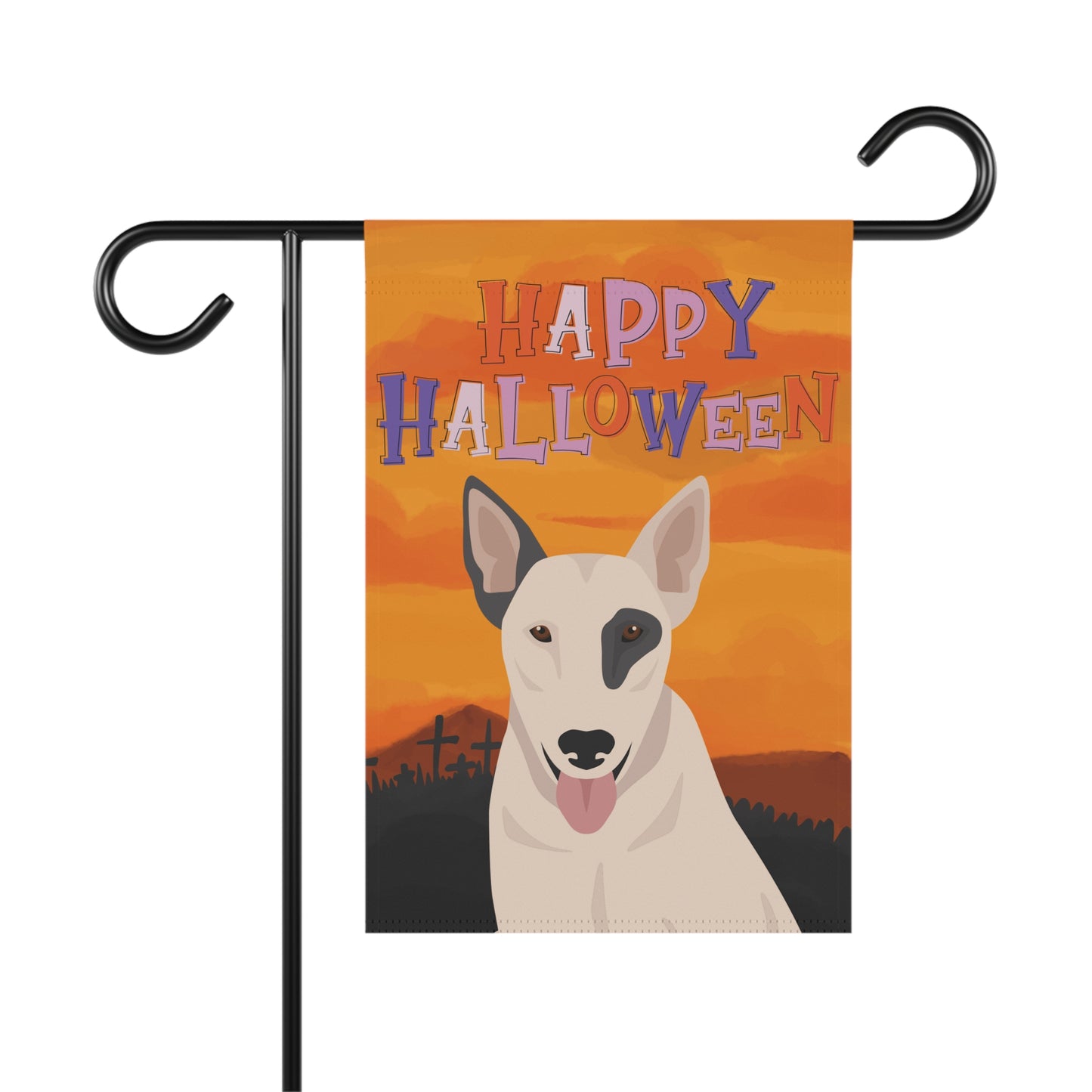 Bull Terrier Dog Halloween Garden Flag