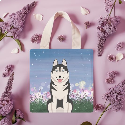 Siberian Husky Dog Tote Bag 13x13