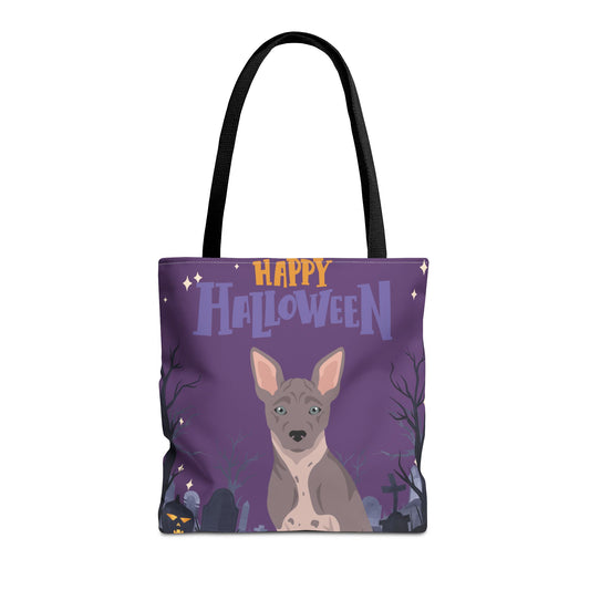 American Hairless Terrier Dog Happy Halloween Tote Bag 16x16