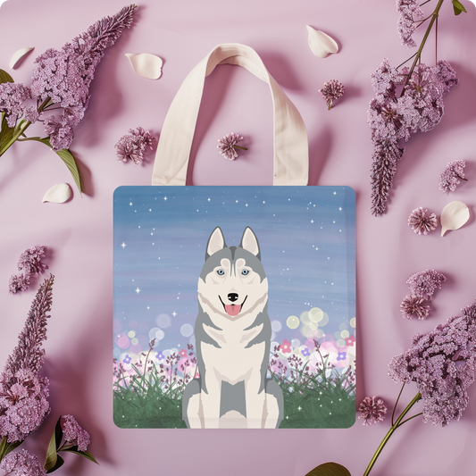Siberian Husky Dog Tote Bag 13x13