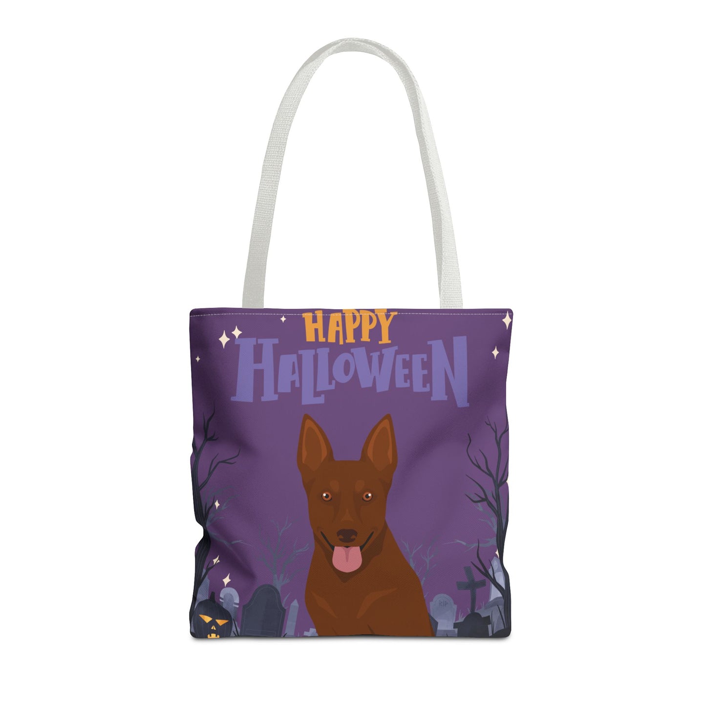 Australian Kelpie Dog Happy Halloween Tote Bag 16x16