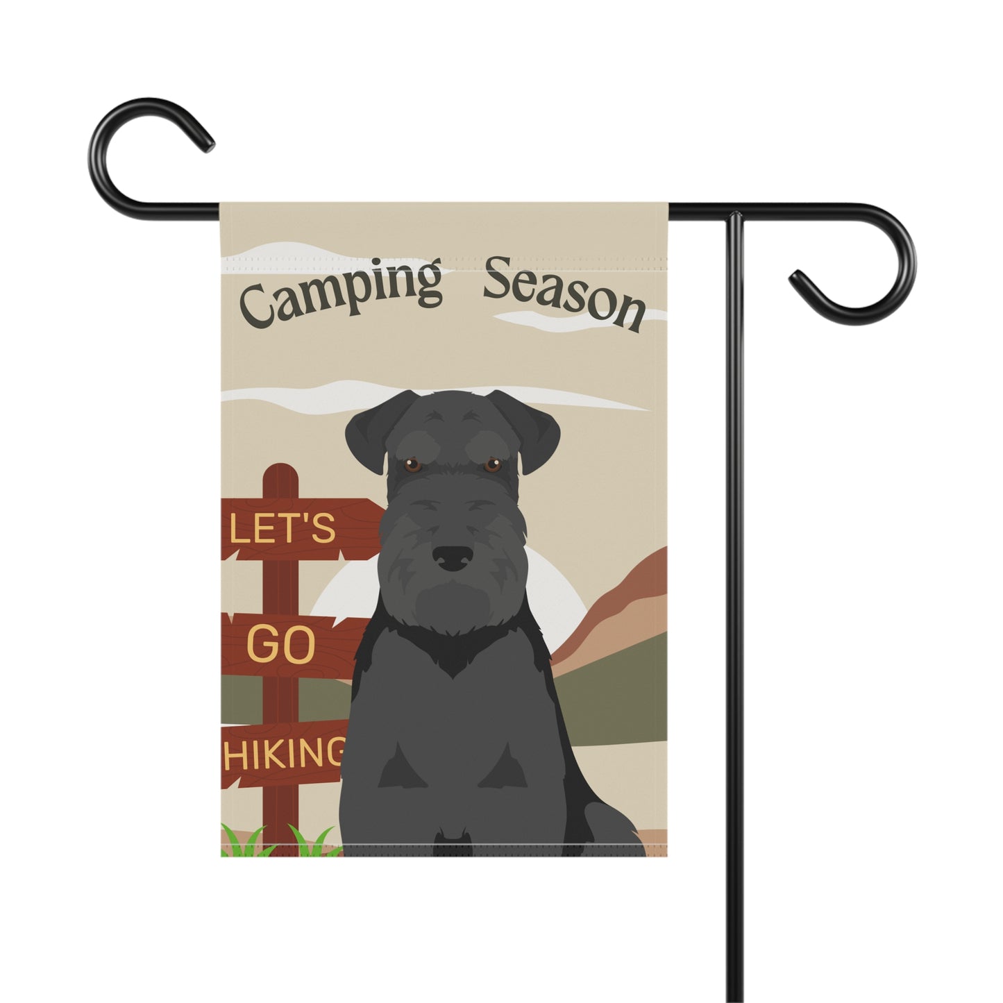 Schnauzer Dog Camping Garden Flag