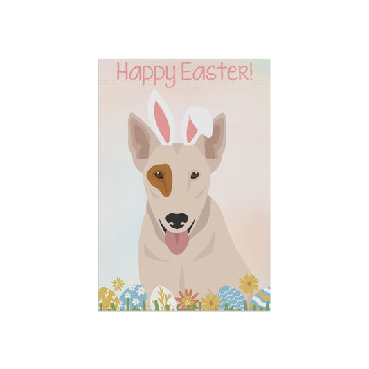Bull Terrier Dog Happy Easter Garden Flag