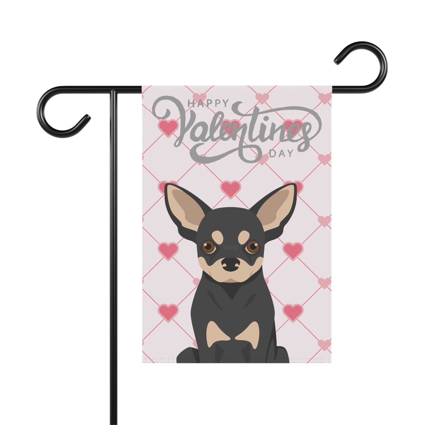 Chihuahua Dog Valentines Day Garden Flag