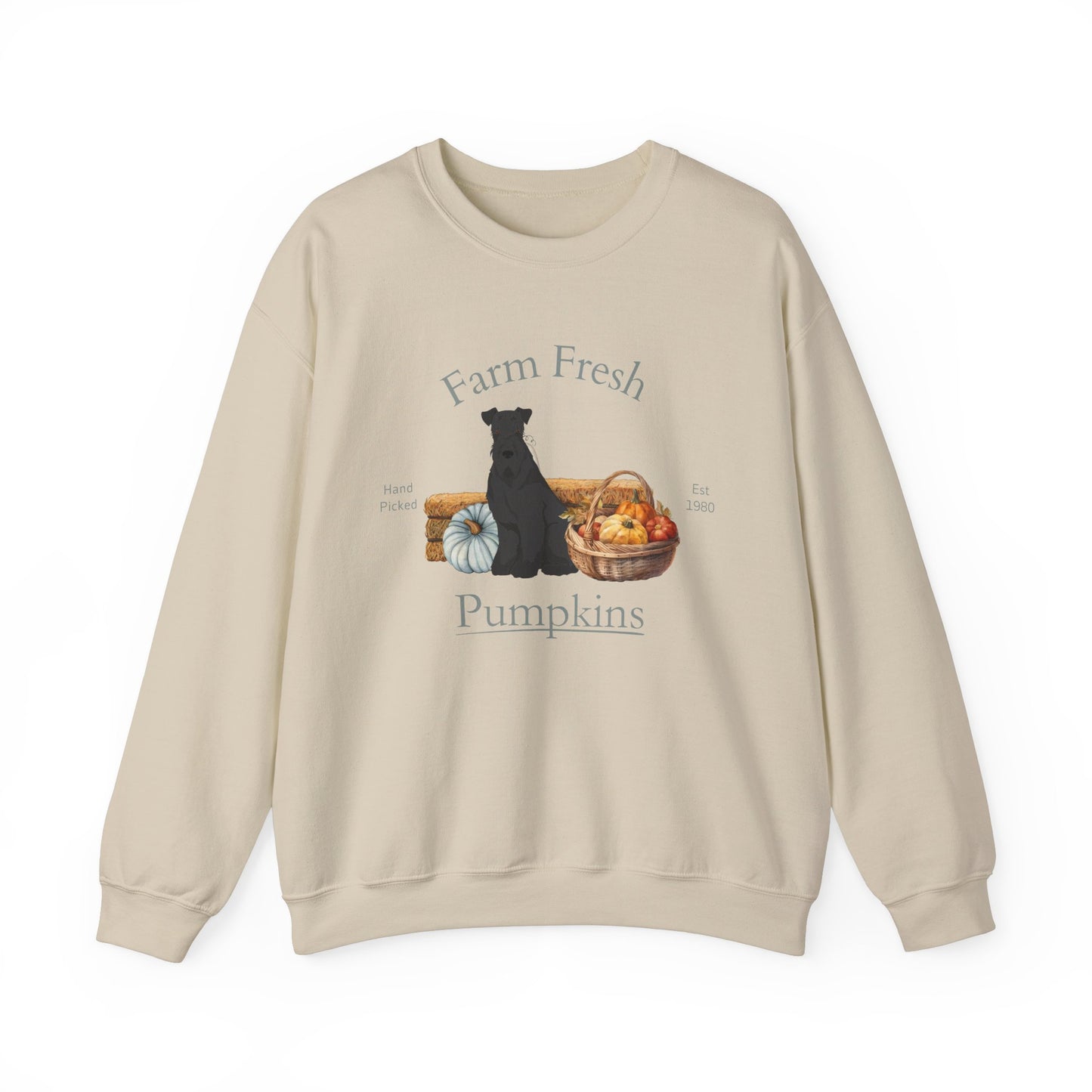 Kerry Blue Terrier Dog Fall Halloween Unisex Heavy Blend Crewneck Sweatshirt