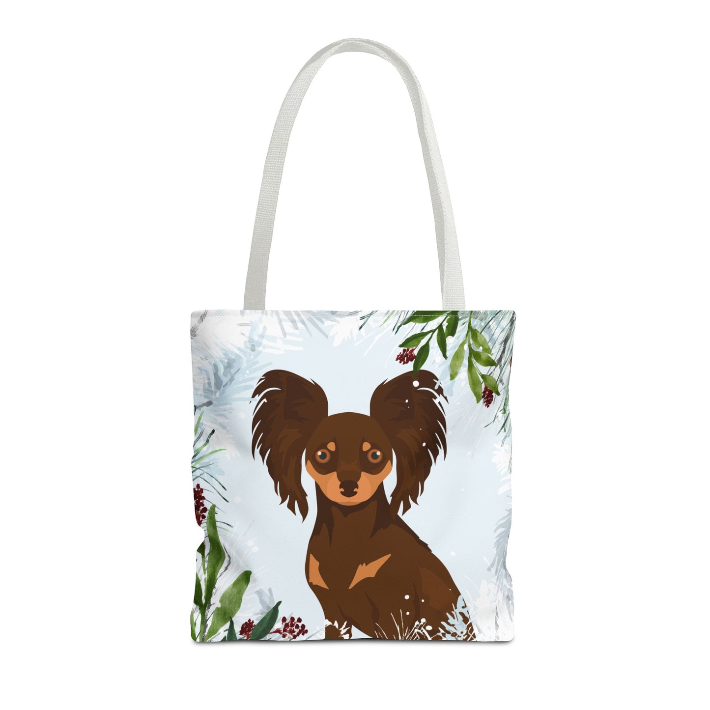 Russian Toy Terrier Dog Christmas Holiday Tote Bag 16x16