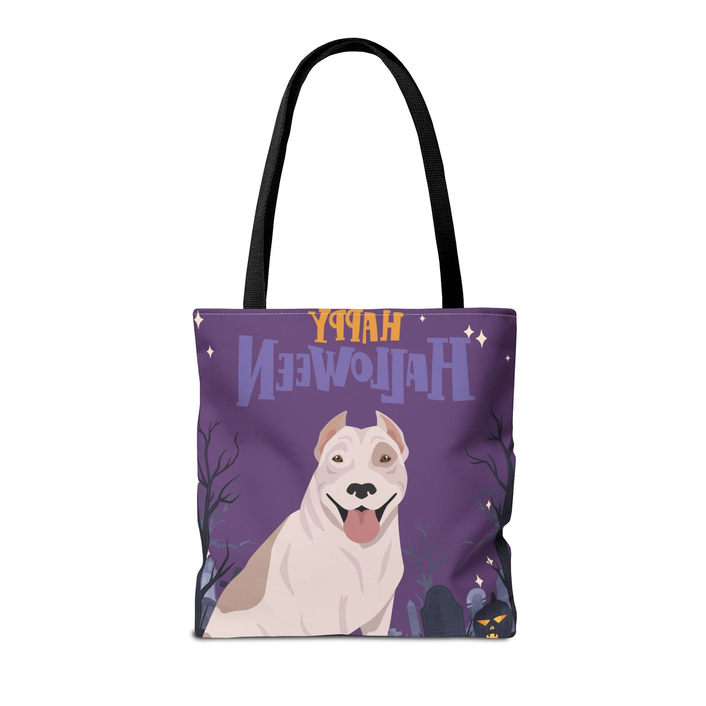 Pit Bull Dog Happy Halloween Tote Bag 16x16