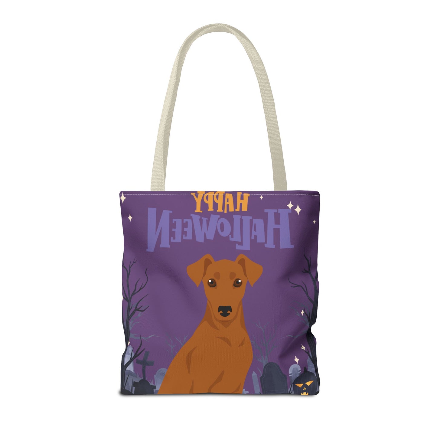 German Pinscher Dog Happy Halloween Tote Bag 16x16