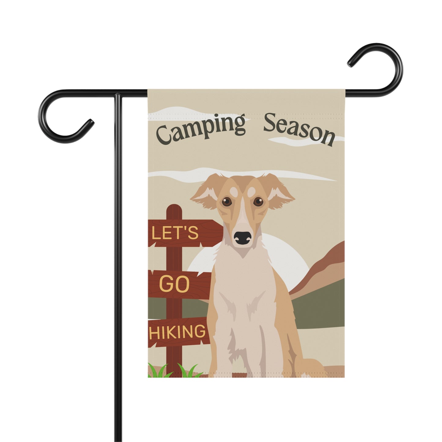 Silken Windhound Dog Camping Garden Flag