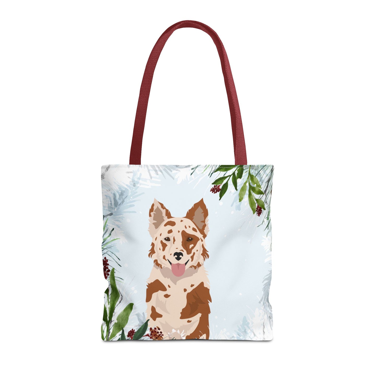 Mudi Dog Christmas Holiday Tote Bag 16x16