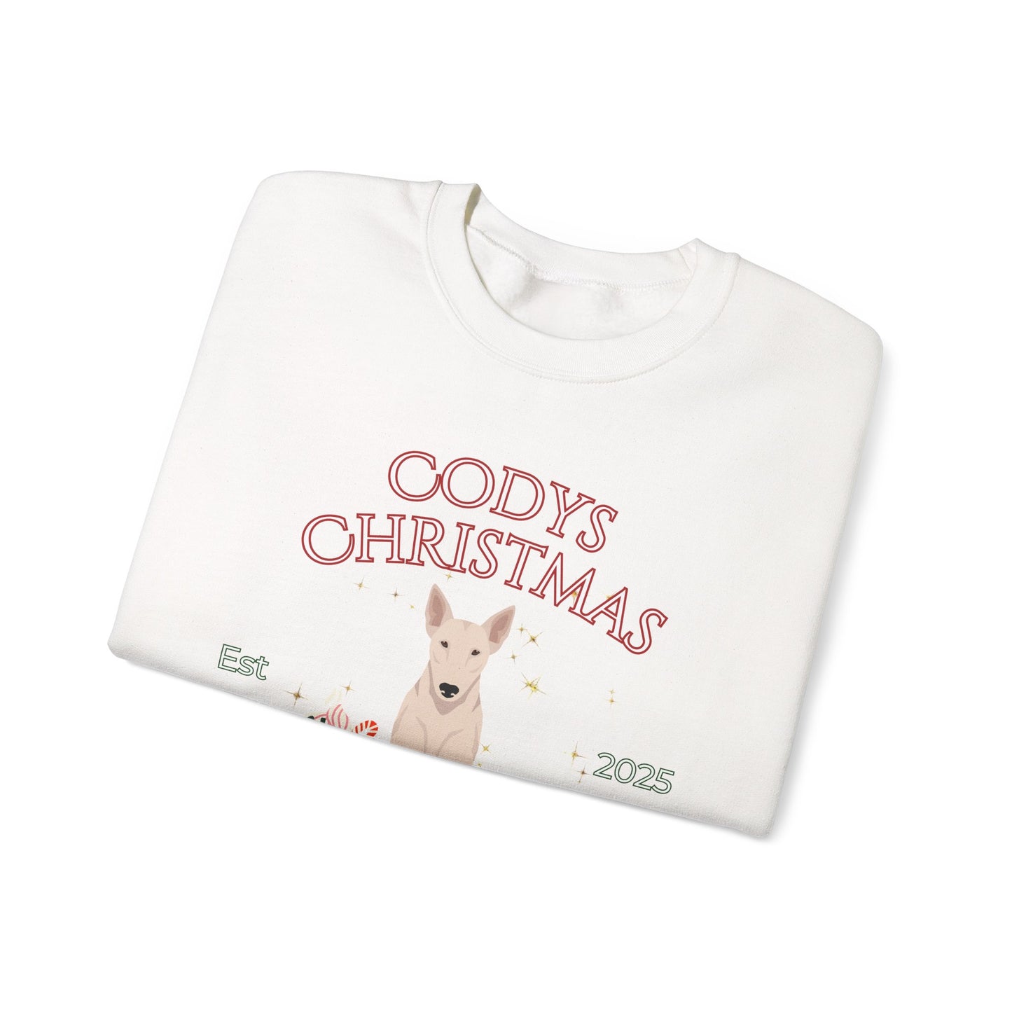 Bull Terrier Dog Christmas Social Club Unisex Heavy Blend Crewneck Sweatshirt Custom Name