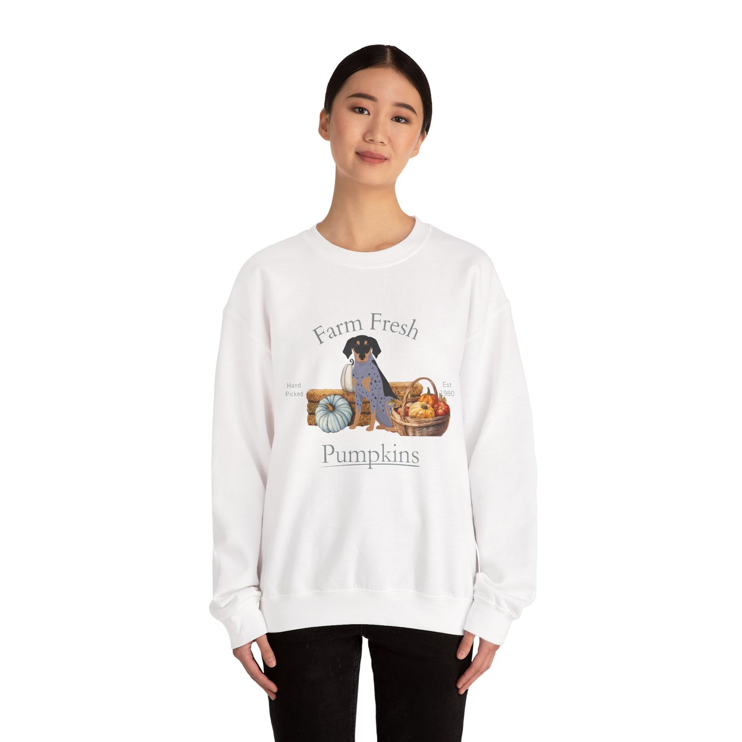 Bluetick Coonhound Dog Fall Farm Fresh Unisex Heavy Blend Crewneck Sweatshirt