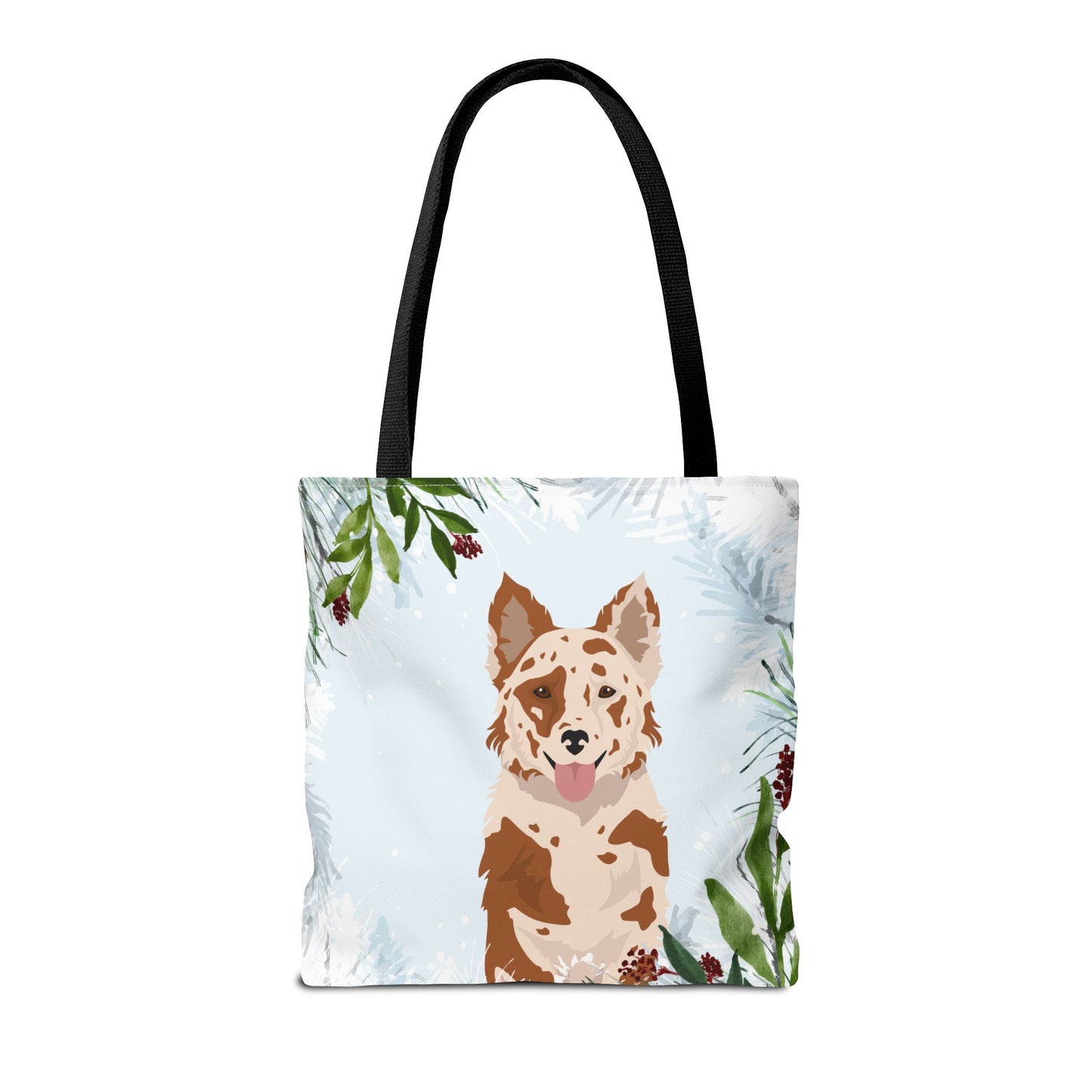 Mudi Dog Christmas Holiday Tote Bag 16x16