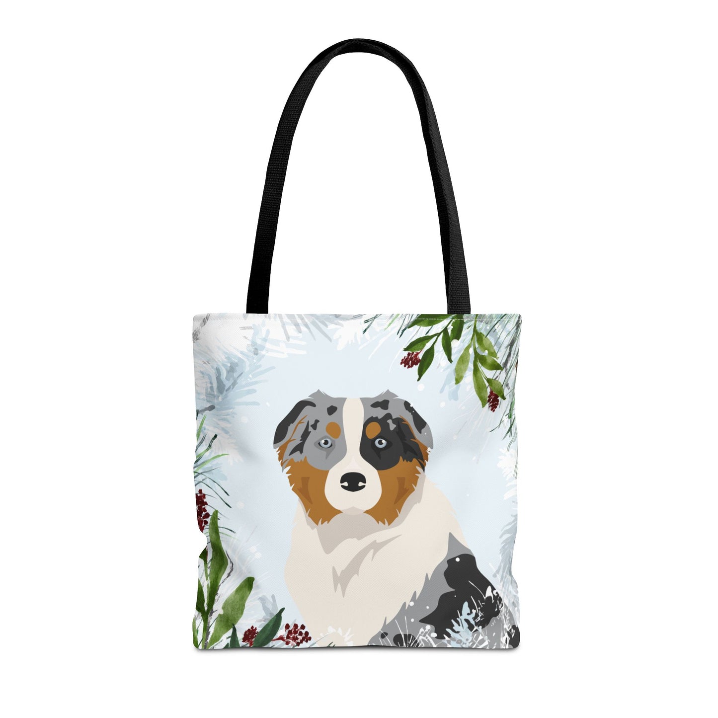 Australian Shepherd Dog Christmas Holiday Tote Bag 16x16