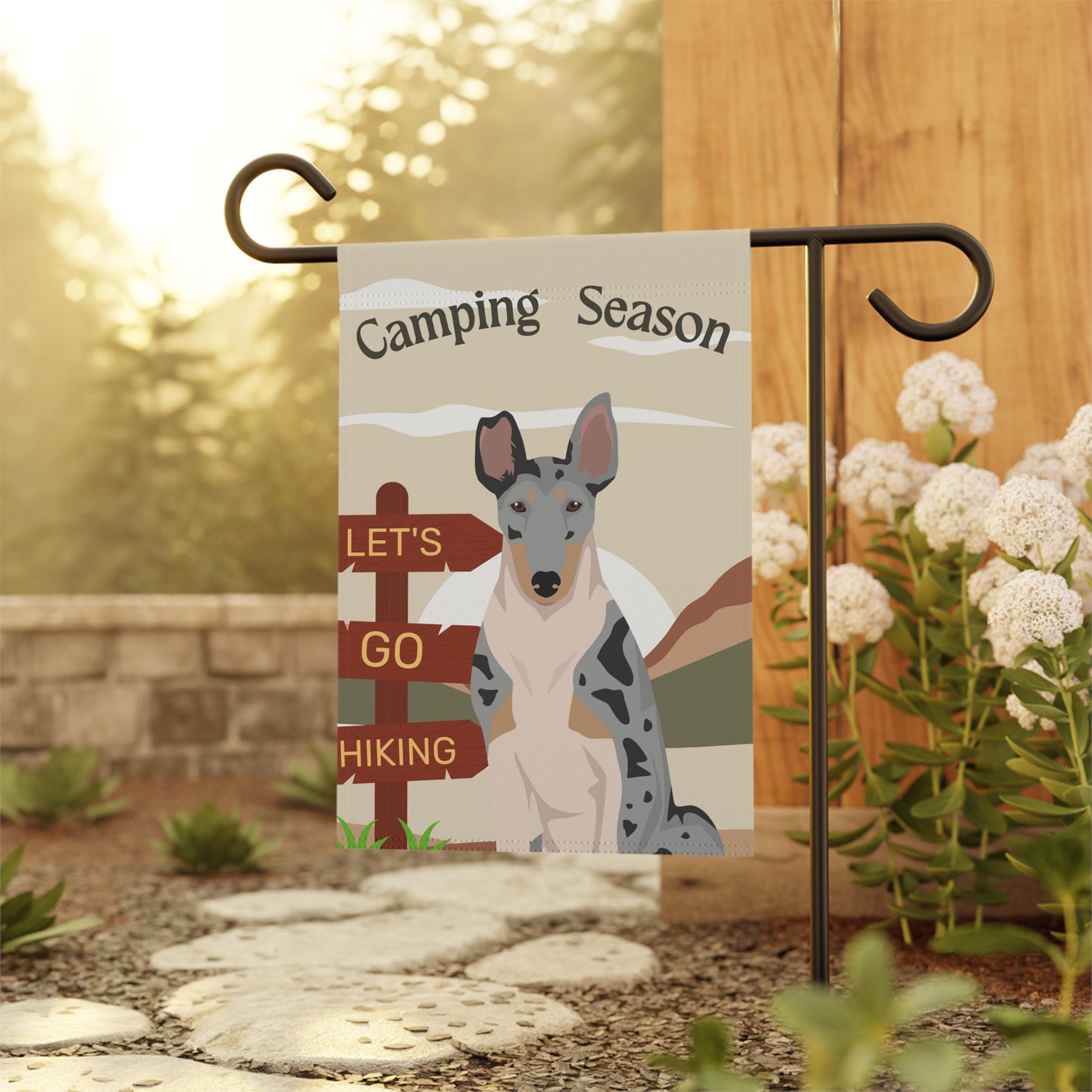 Smooth Collie Dog Camping Garden Flag