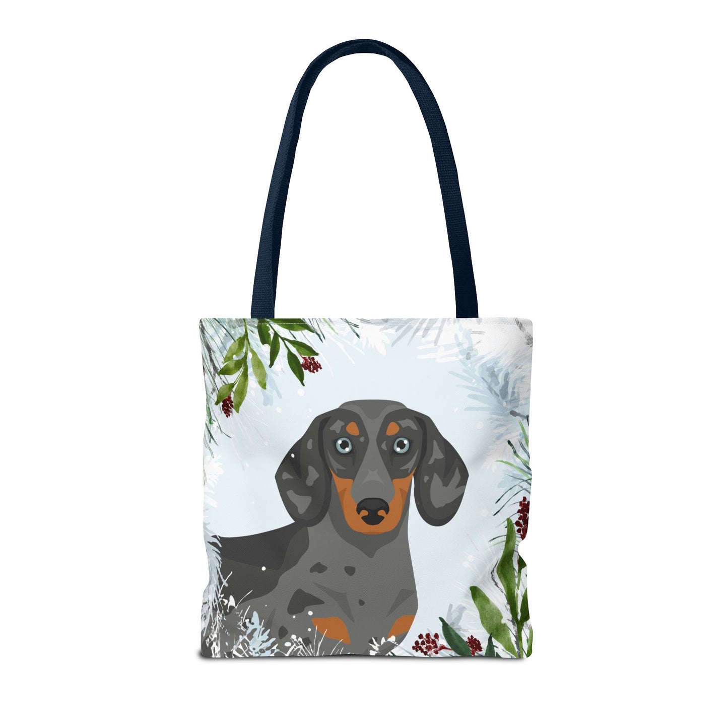 Dachshund Dog Christmas Holiday Tote Bag 16x16