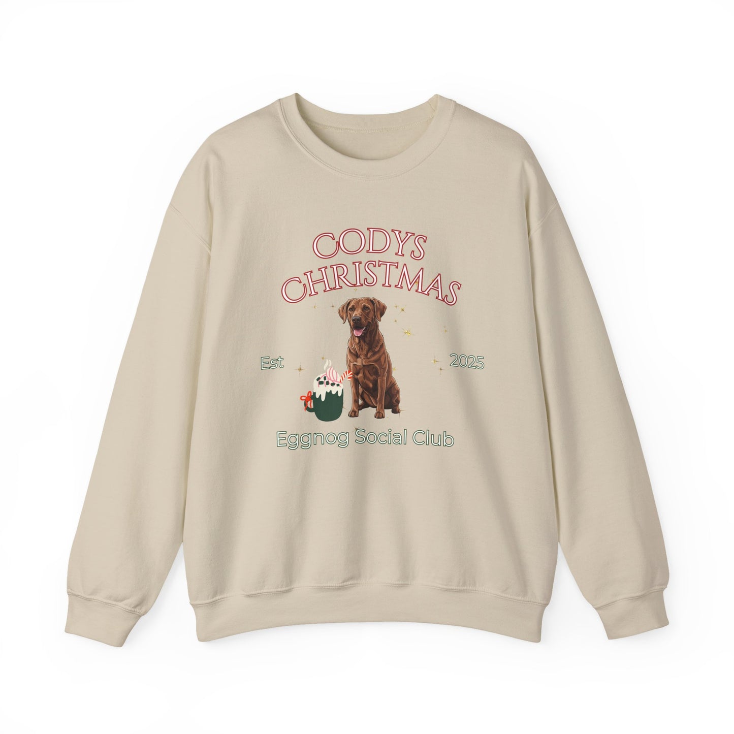 Chesapeake Bay Retriver Dog Christmas Social Club Unisex Heavy Blend Crewneck Sweatshirt Custom Name