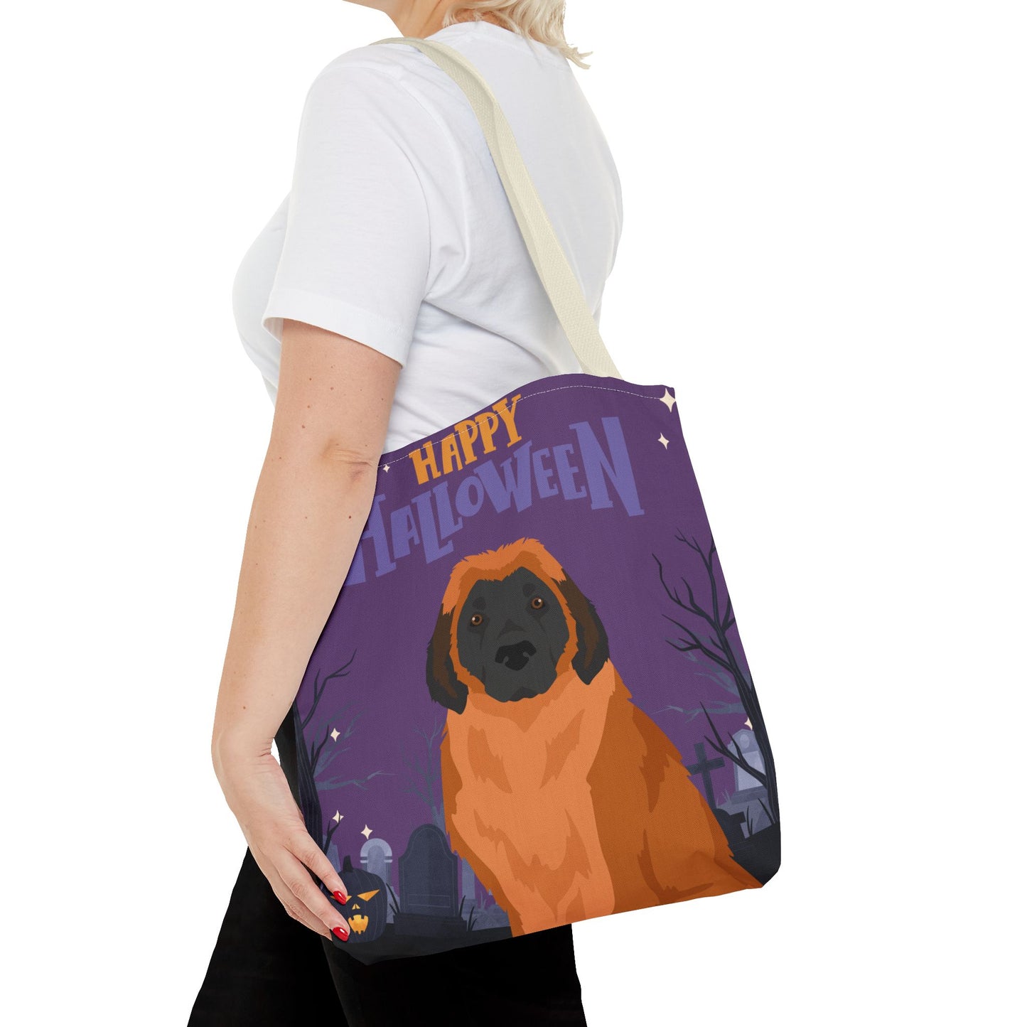Leonberger Dog Happy Halloween Tote Bag 16x16