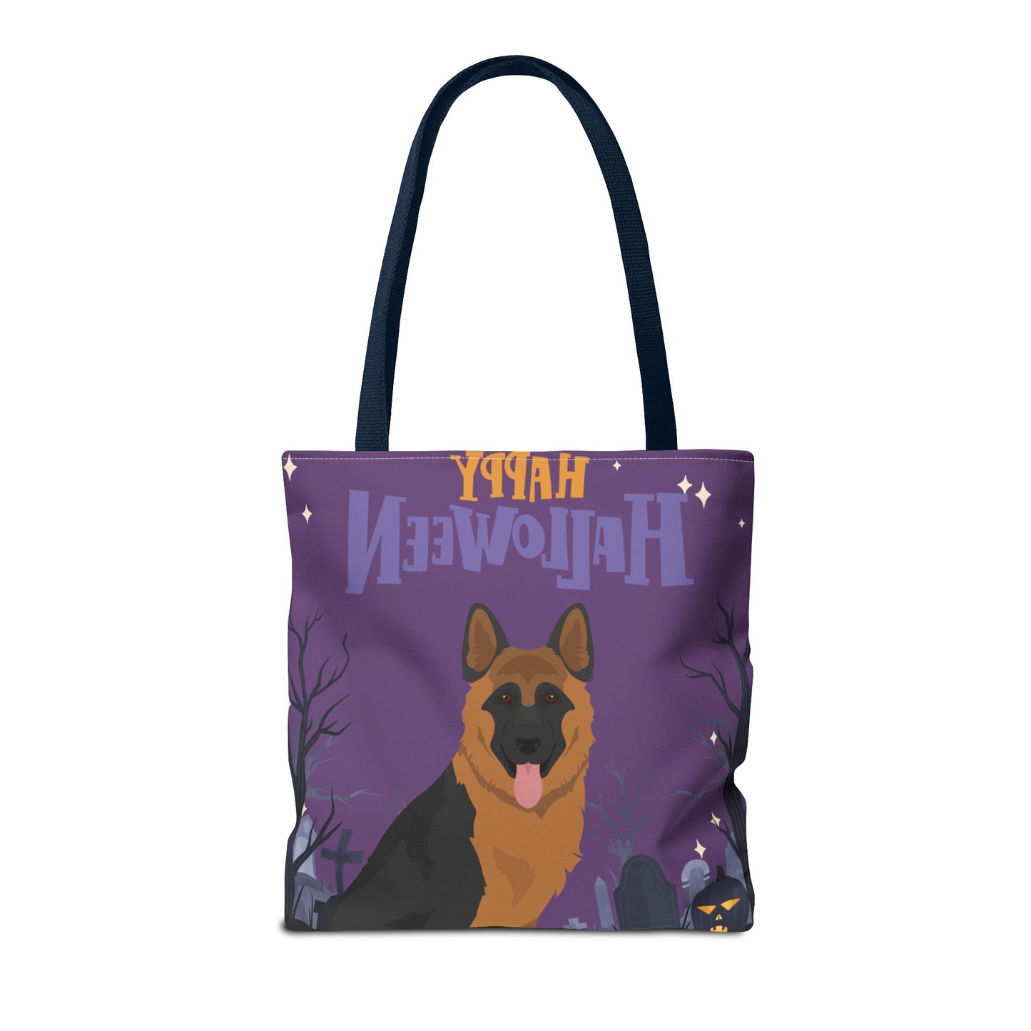 German Shepherd Dog Happy Halloween Tote Bag 16x16