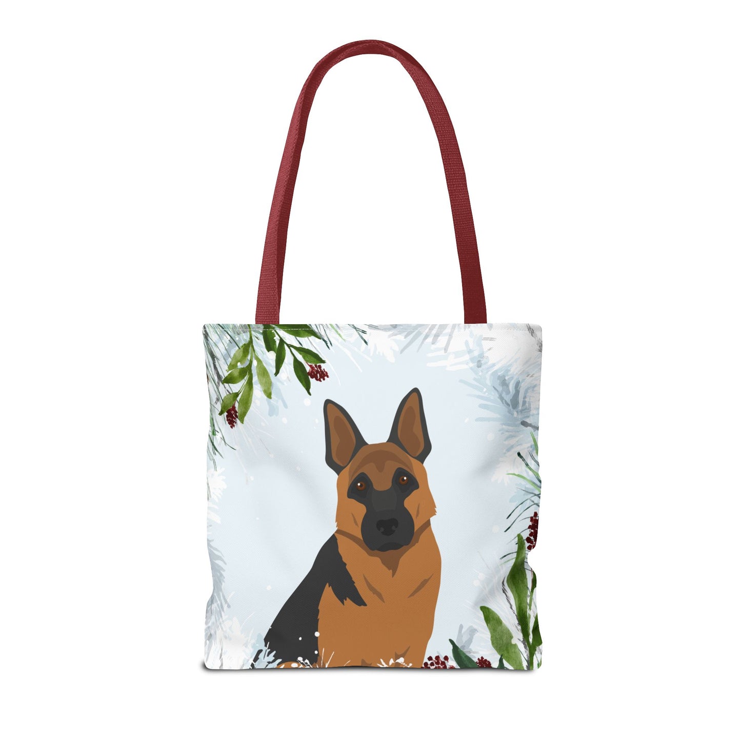 German Shepherd Dog Christmas Holiday Tote Bag 16x16