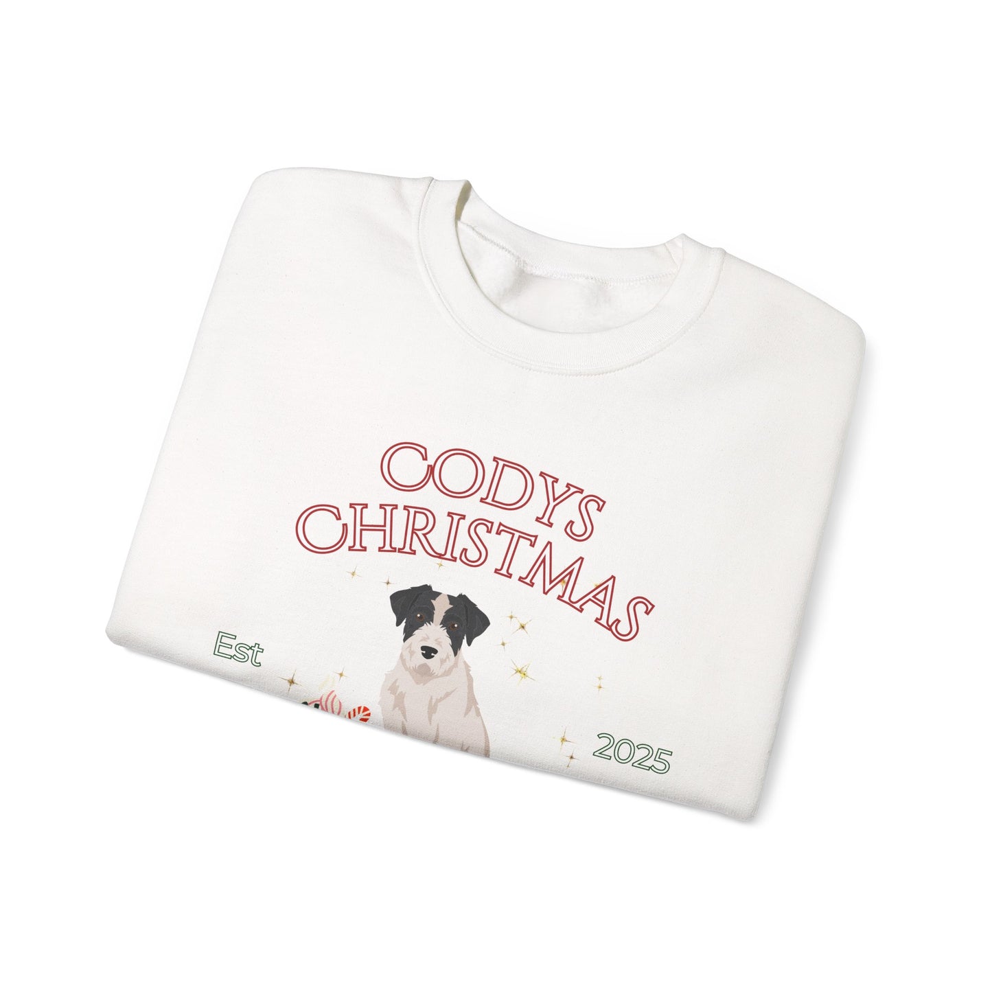 Jack Russell Terrier Dog Christmas Social Club Unisex Heavy Blend Crewneck Sweatshirt Custom Name