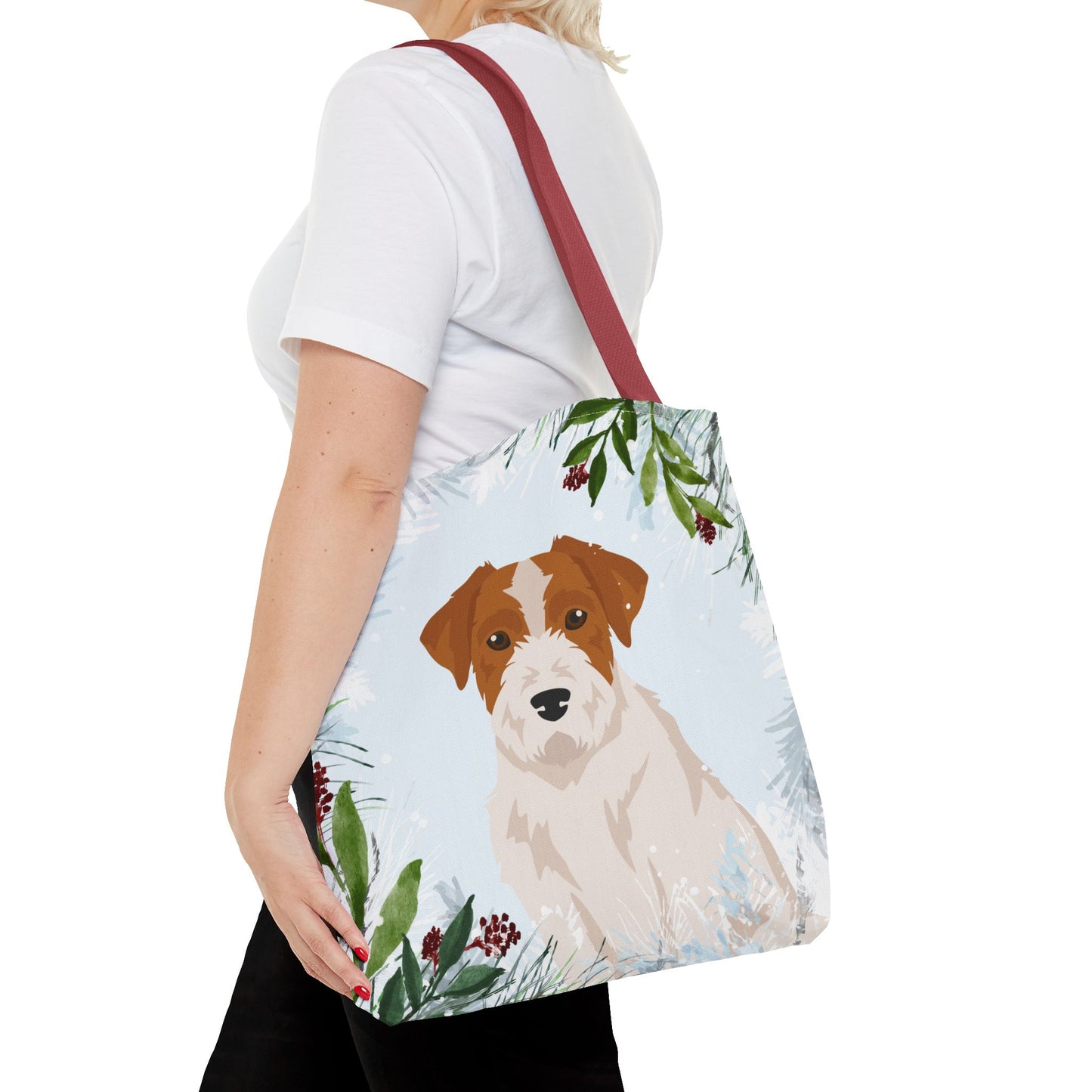 Jack Russell terrier Dog Christmas Holiday Tote Bag 16x16