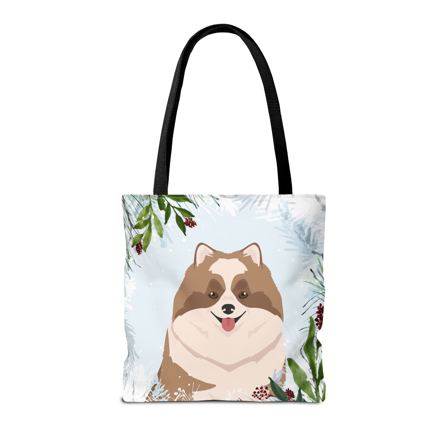 Pomeranian Dog Christmas Holiday Tote Bag 16x16