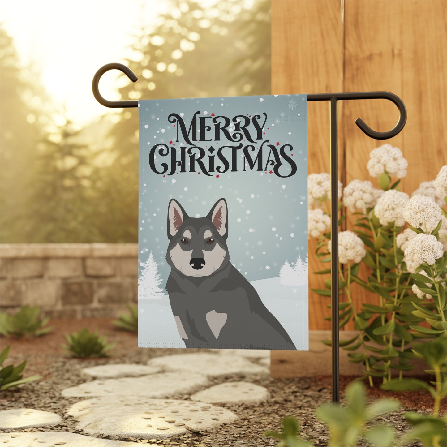 East Siberian Laika Dog Garden Flag