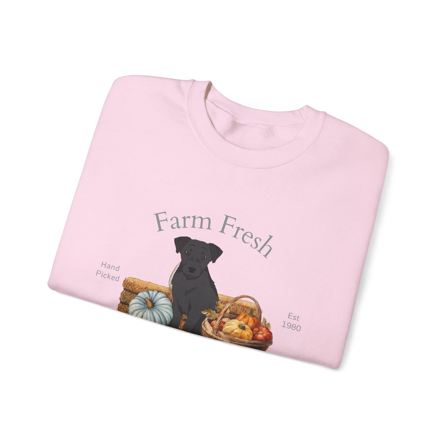 Patterdale Terrier Dog Fall Farm Fresh Unisex Heavy Blend Crewneck Sweatshirt