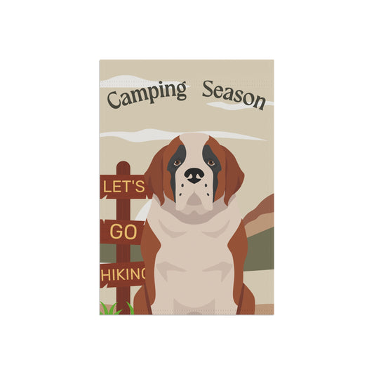 St Bernard Dog Camping Garden Flag