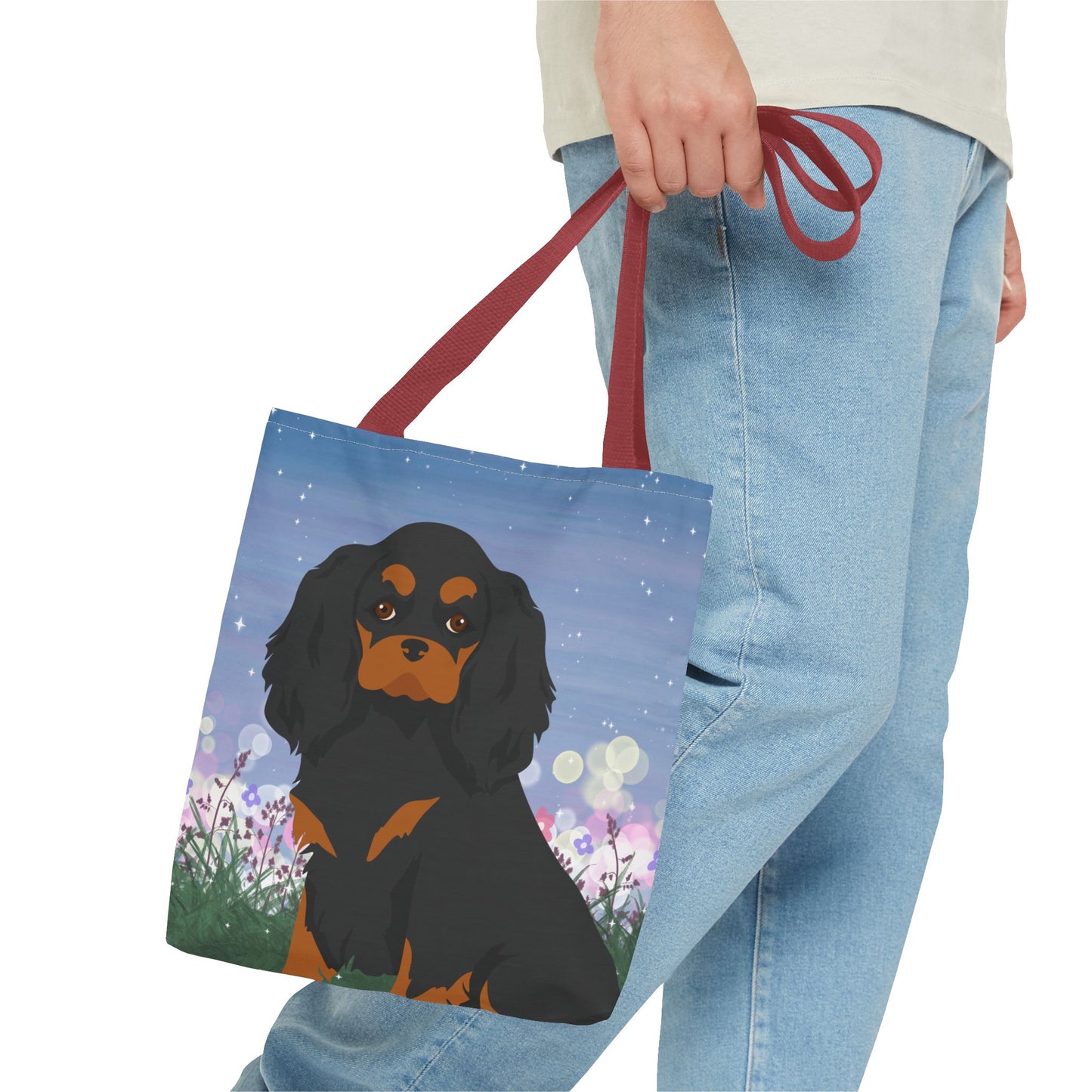 Cavalier King Charles Spaniel Dog Tote Bag 13x13