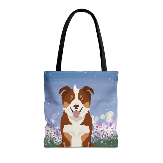 Border Collie Dog Tote Bag 16x16