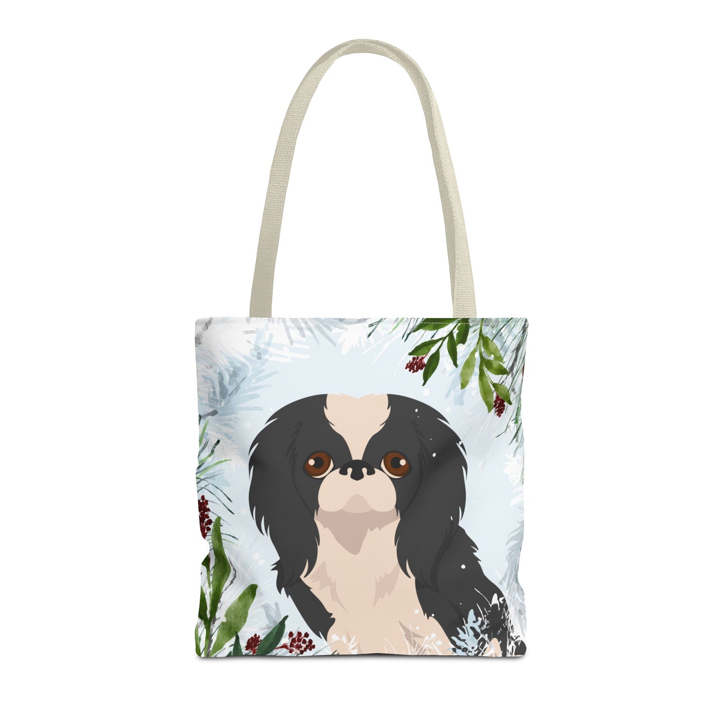 Japanese Chin Dog Christmas Holiday Tote Bag 16x16
