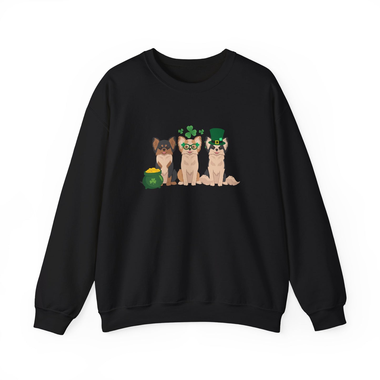Chihuahua Dog St Patricks Day Unisex Heavy Blend Crewneck Sweatshirt, St Pattys day, Cute Dog Mom Gift