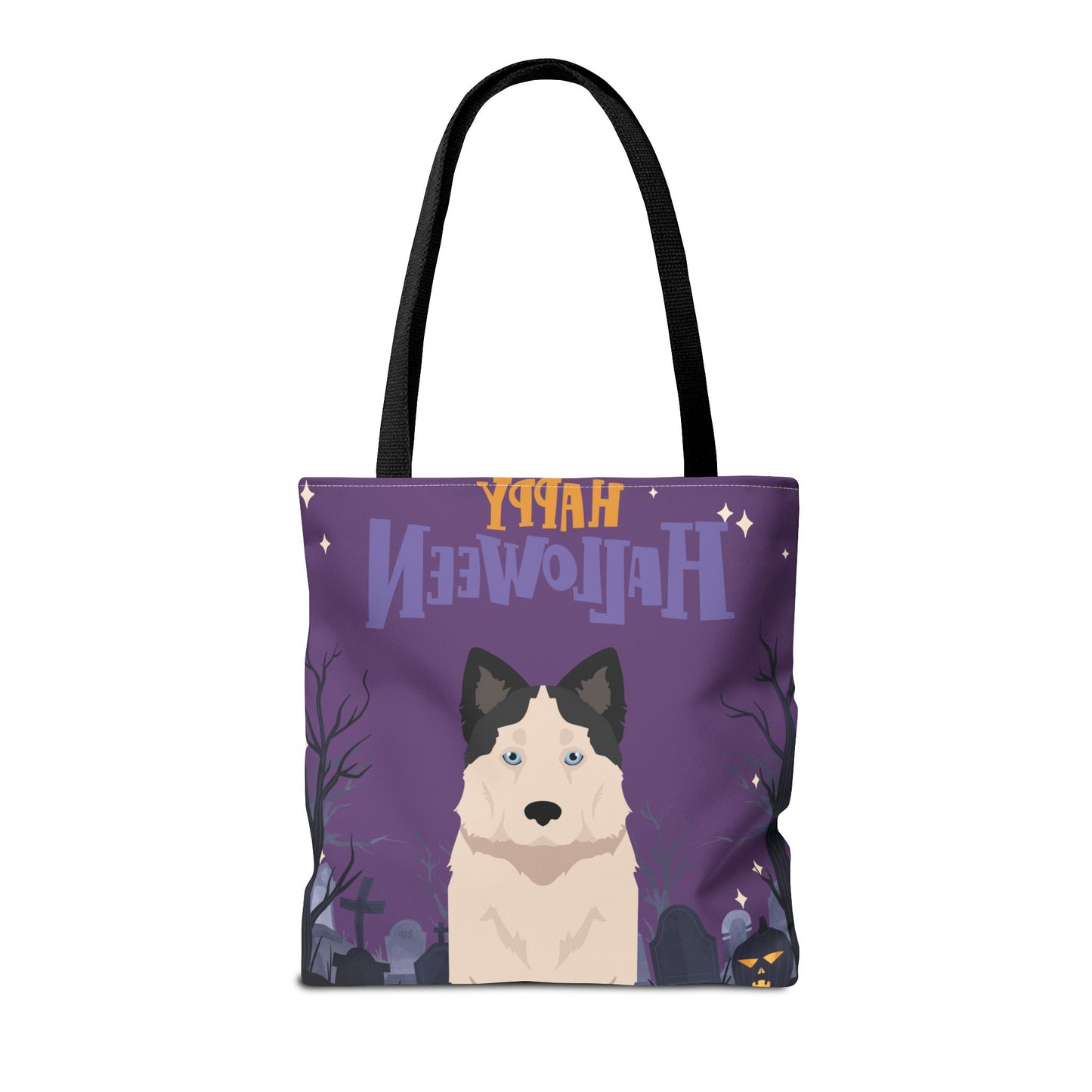 Yakutian Laika Dog Happy Halloween Tote Bag 16x16