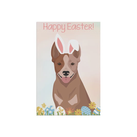 Australian Stumpy Tail Cattle Dog Happy Easter Garden Flag