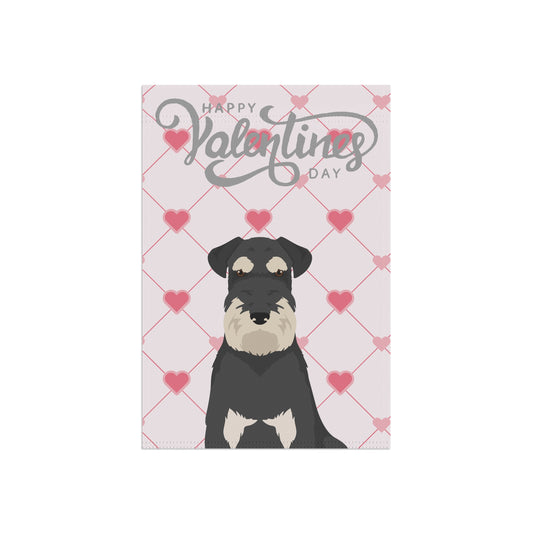 Schnauzer Dog Valentines Day Garden Flag