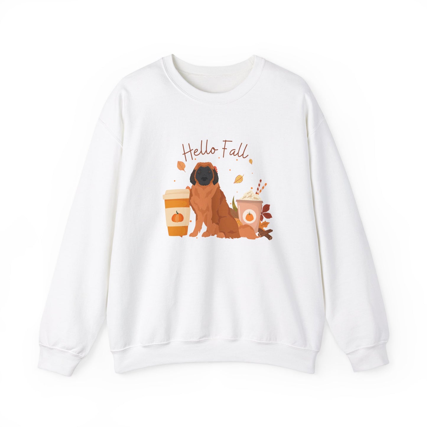 Leonberger Dog Fall Halloween Unisex Heavy Blend Crewneck Sweatshirt