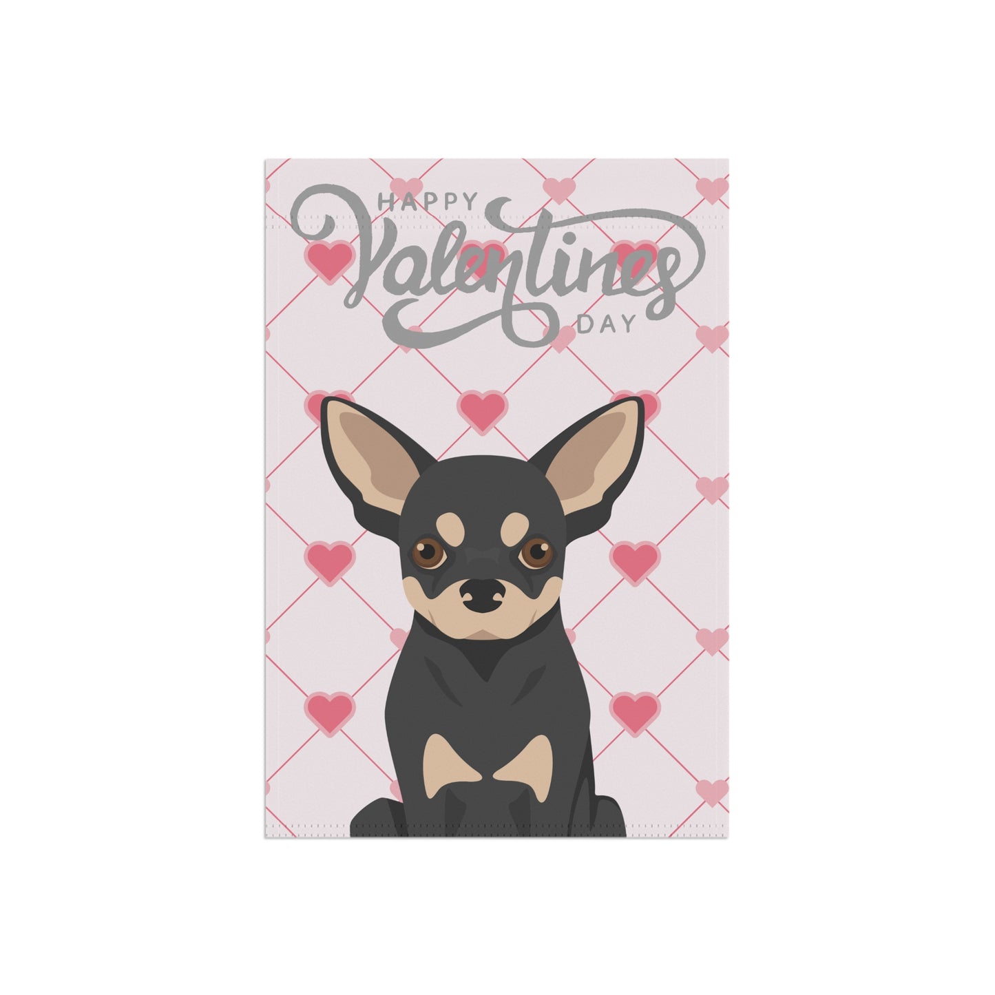 Chihuahua Dog Valentines Day Garden Flag