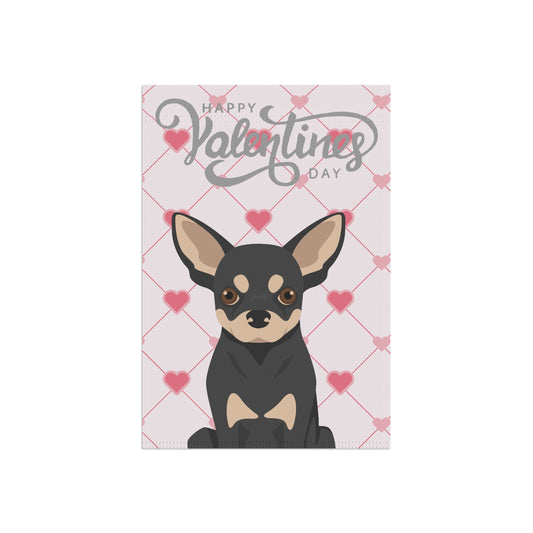 Chihuahua Dog Valentines Day Garden Flag