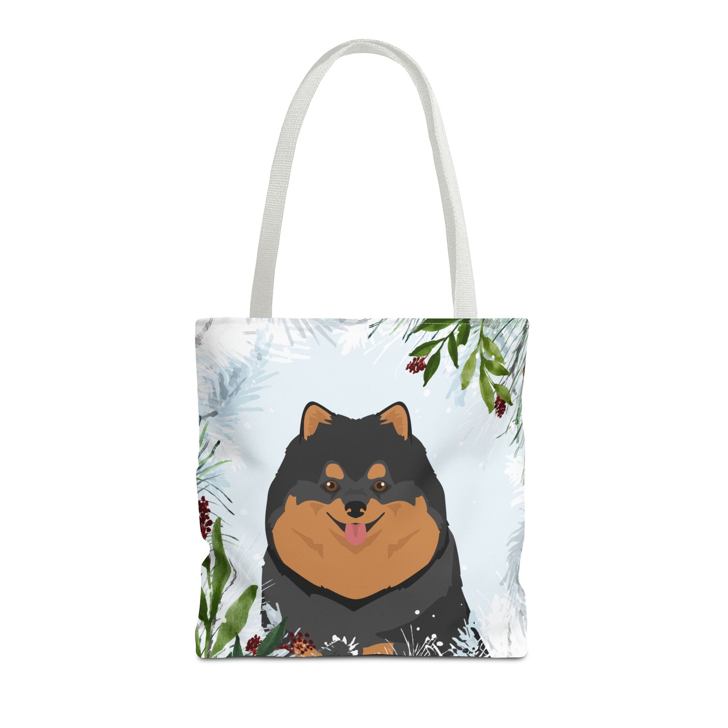 Pomeranian Dog Christmas Holiday Tote Bag 16x16