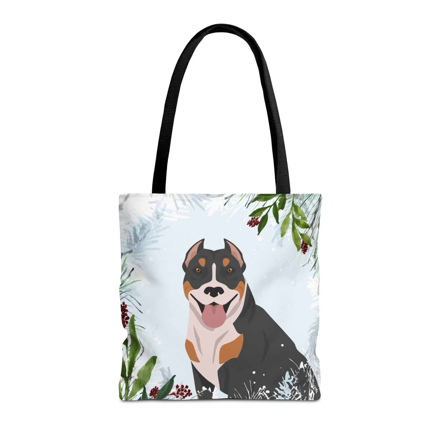 Pit Bull Dog Christmas Holiday Tote Bag 16x16