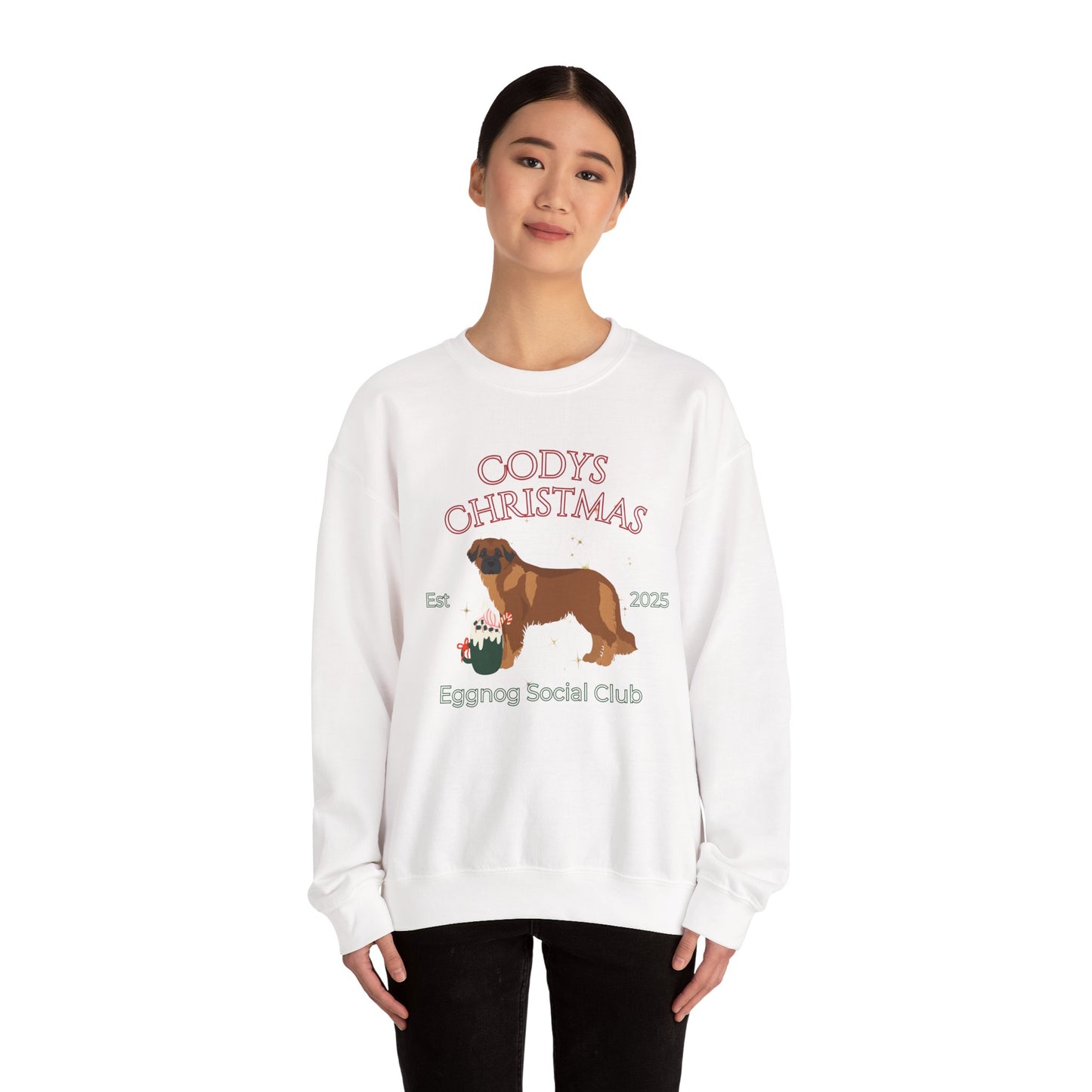 Estrela Mountain Dog Dog Christmas Social Club Unisex Heavy Blend Crewneck Sweatshirt Custom Name
