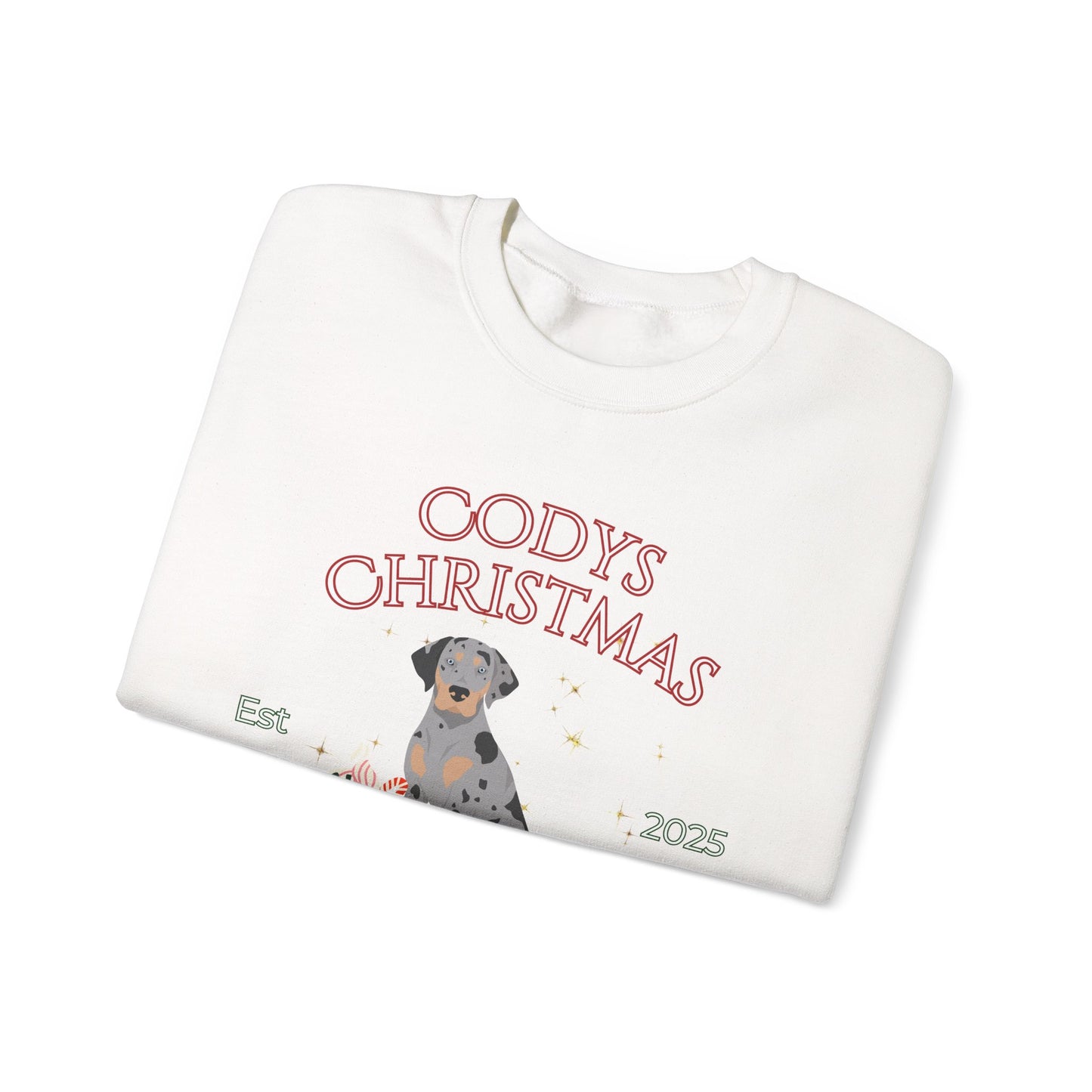 Catahoula Leopard Dog Christmas Social Club Unisex Heavy Blend Crewneck Sweatshirt Custom Name