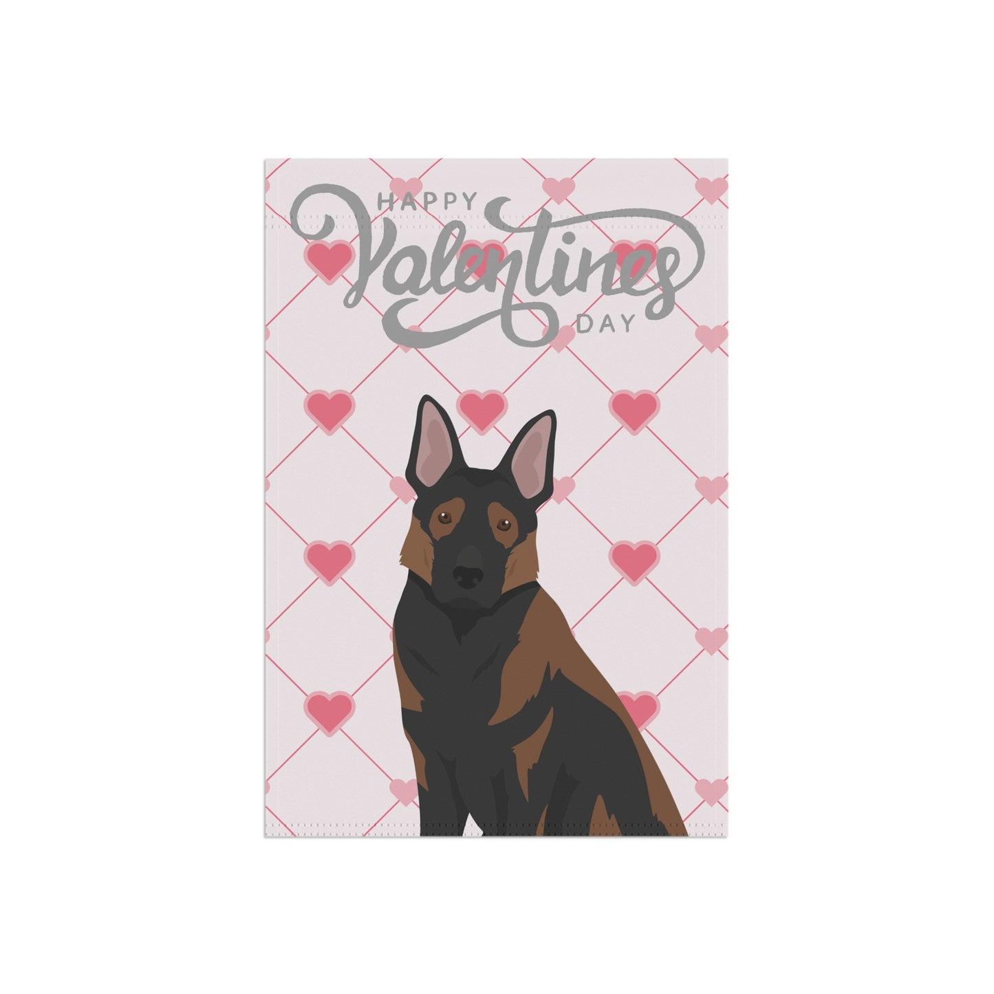 German Shepherd Dog Valentines Day Garden Flag