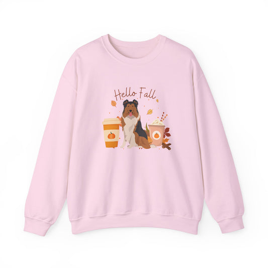 Rough Collie Dog Fall Halloween Unisex Heavy Blend Crewneck Sweatshirt